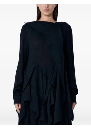Limi Feu draped long-sleeve top - Black