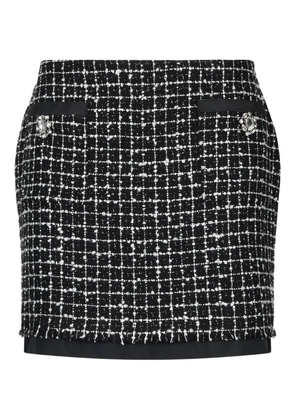 LIU JO bouclé frayed mini skirt - Black