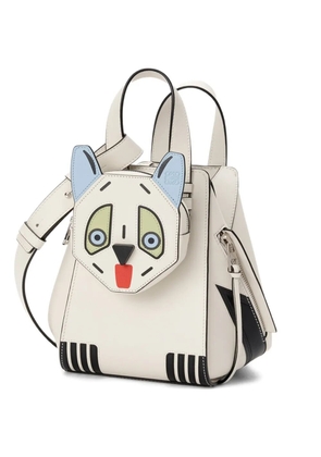 LOEWE Hammock animal-face zipped tote bag - White