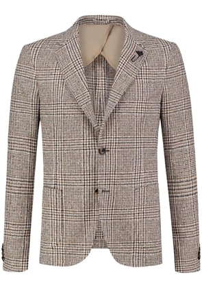 Lardini brooch-detail single-breasted blazer - Brown