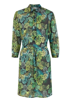Amir Slama tropical print shirt dress - Green