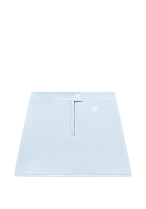 Courrèges buttoned mini skirt - Blue