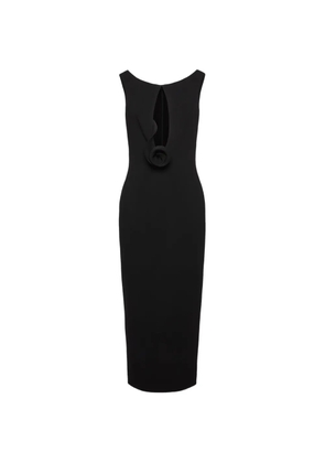 Magda Butrym flower-appliqué midi dress - Black