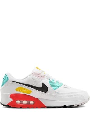 Nike Air Max 90 'White/Black/Pink Foam/Bright Crimson' sneakers