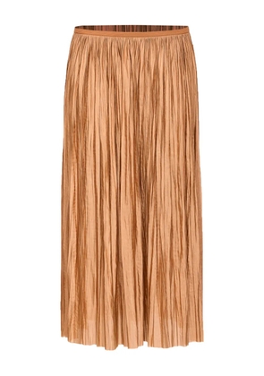 Roberto Collina pleated elasticated midi skirt - Brown
