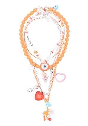 Amir Slama six-strand charm necklace - Orange