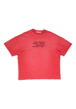 Acne Studios lettering-detail cotton T-shirt - Red