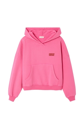 American Vintage Plizzy long-sleeve hoodie - Pink