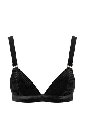 Maison Close ribbed triangle bra - Black