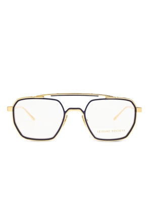 Leisure Society Victor geometric top-bar glasses - Blue