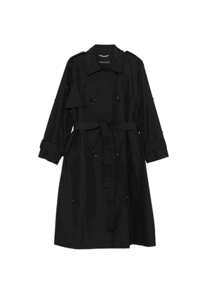 Marina Rinaldi MRNEPOCA beaded trench coat - Black