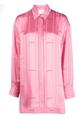 Givenchy logo-jacquard striped shirt - Pink
