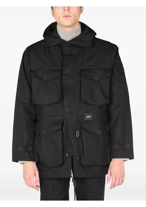 ArkAir buttoned hooded shirt - Black