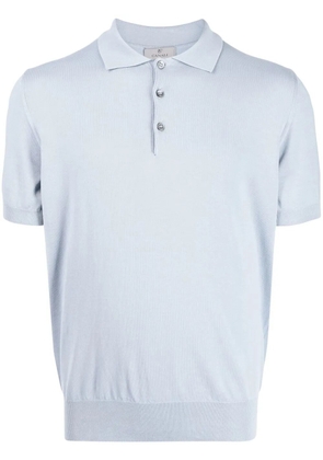 Canali short-sleeved polo shirt - Blue