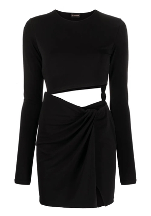 THE ANDAMANE cut-out long-sleeved minidress - Black
