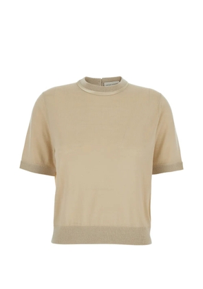 Semicouture Alma crew-neck knitted sweater - Neutrals