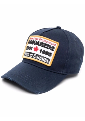 DSQUARED2 logo-patch baseball cap - Blue