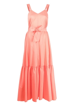 Forte Forte tied-waist tiered dress - Pink