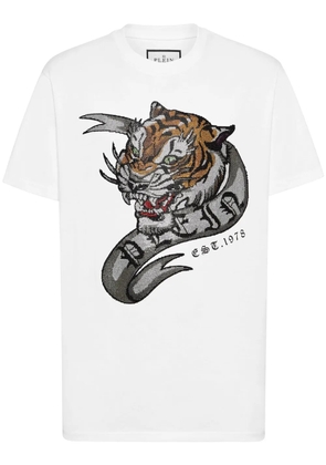 Philipp Plein Tattoo-print cotton T-shirt - White