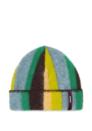 Sunnei chunky striped beanie - Blue