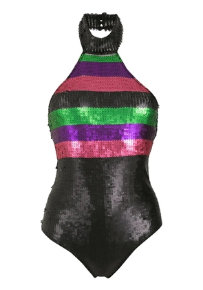 Amir Slama halterneck sequin swimsuit - Multicolour