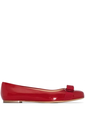 Ferragamo Vara bow ballerina shoes - Red