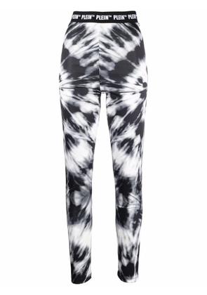 Philipp Plein tie-dye print leggings - Black