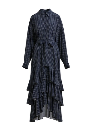 Essentiel Antwerp printed ruffle maxi dress - Blue