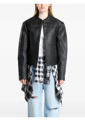 Daily Paper structured leather jacket - Black
