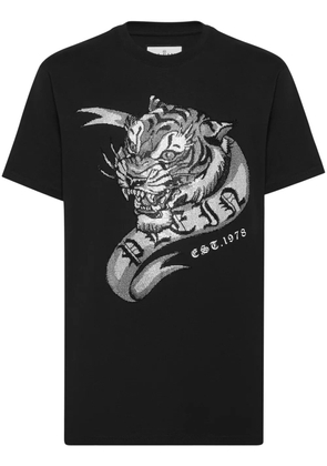 Philipp Plein SS Tattoo tiger-print t-shirt - Black