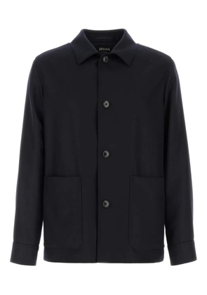 Zegna pocket button overshirt - Blue