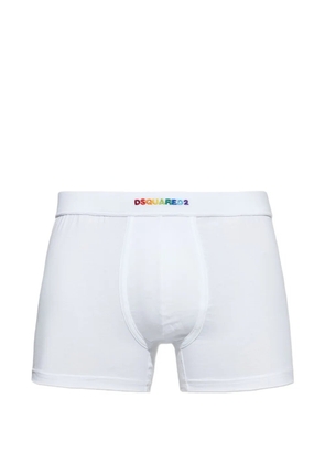 DSQUARED2 logo-embroidered boxers - White