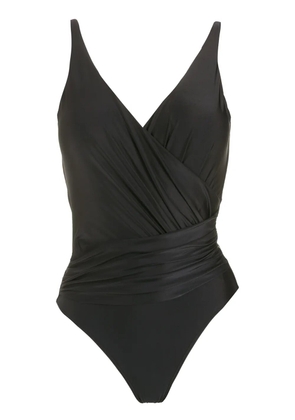 Lygia & Nanny draped open-back swimsuit - Black