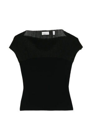 House Of Dagmar contrast knitted top - Black