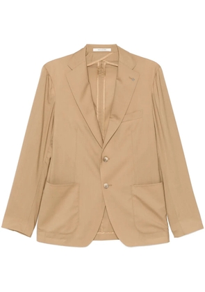 Tagliatore brooch-detail blazer - Brown