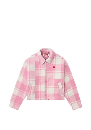 A BATHING APE® Apee check zip jacket - Pink