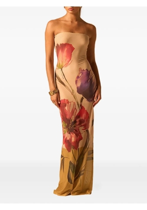 JBQ Ofira floral-print maxi dress - Neutrals