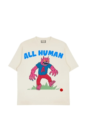 ALL HUMAN graphic T-shirt - Neutrals