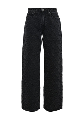 rag & bone quilted-design jeans - Black