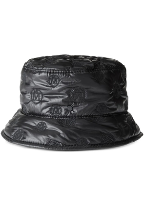 Maison Michel Axel embroidered-monogram bucket hat - Black