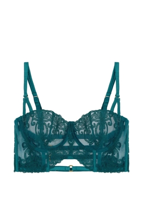 Fleur Of England Olivia Longline lace bra - Green