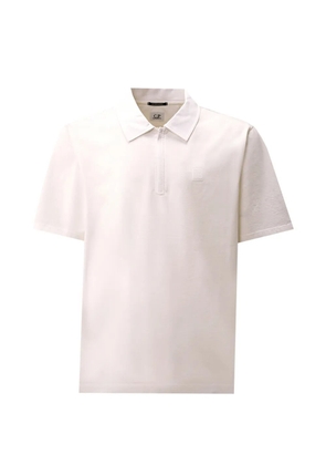 C.P. Company logo-embroidered polo shirt - White