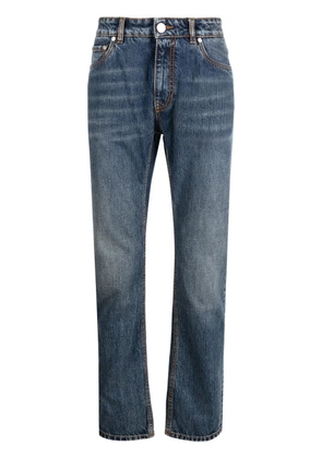 ETRO Pegaso-motif slim-cut jeans - Blue