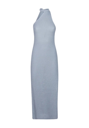 Canessa halterneck knitted midi dress - Blue