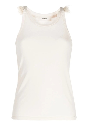 Muller Of Yoshiokubo ruffled sleeveless tank top - Neutrals