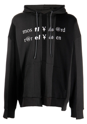 Mostly Heard Rarely Seen symbol-text pullover hoodie - Black
