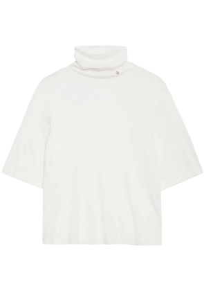 ANINE BING Corbin modal-cashmere roll-neck top - White