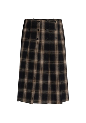 The Attico button plaid skirt - Black