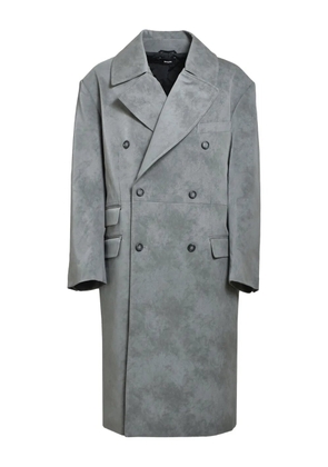BREATH wide-collar double-breasted coat - Grey