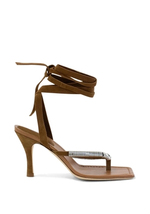 Christopher Esber Frida pierced heel sandals - Brown